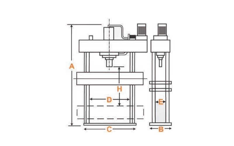 250 Ton Hand &Motor Operated With Movable Hydraulic Workshop Press